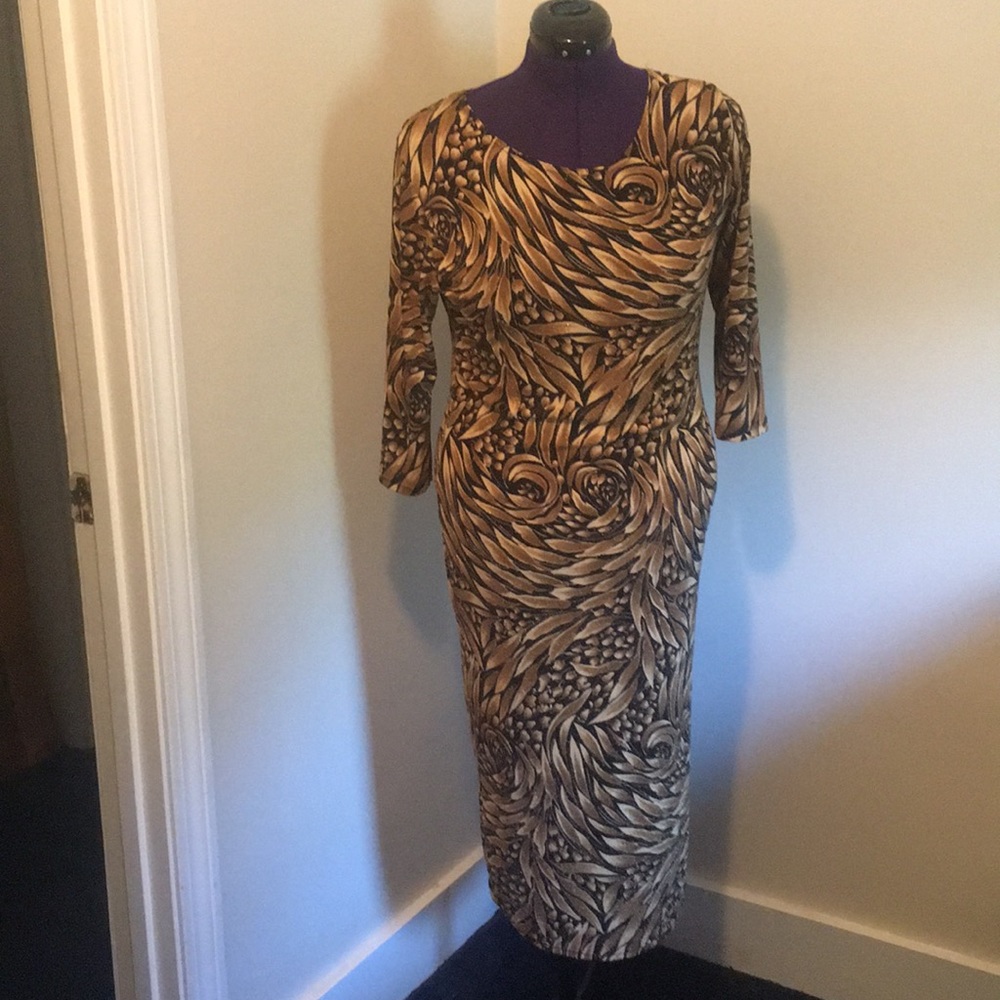 Black/Gold fall leaf Dress